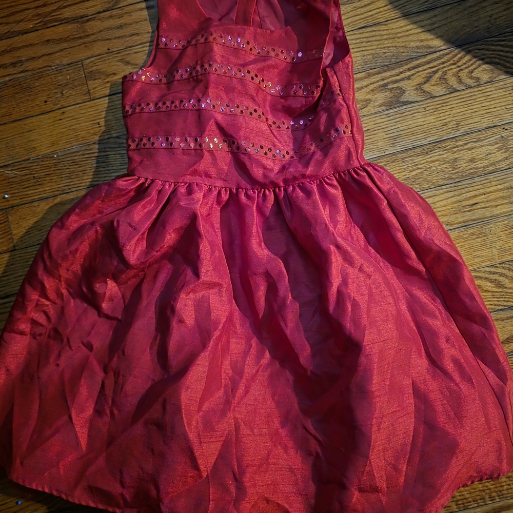 Gymboree Red Sleeveless Party Dress with Sparkle Details